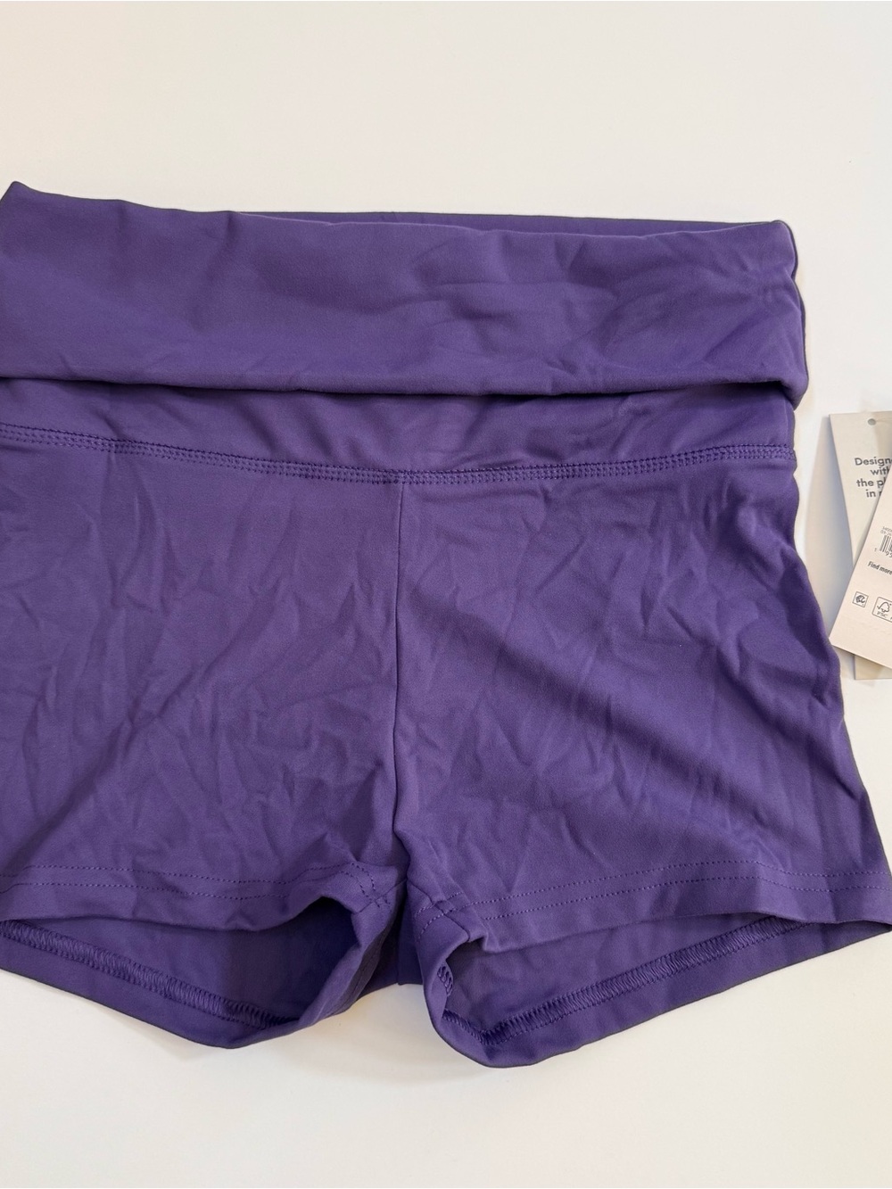 No boundaries Purple Fold-Over shorts